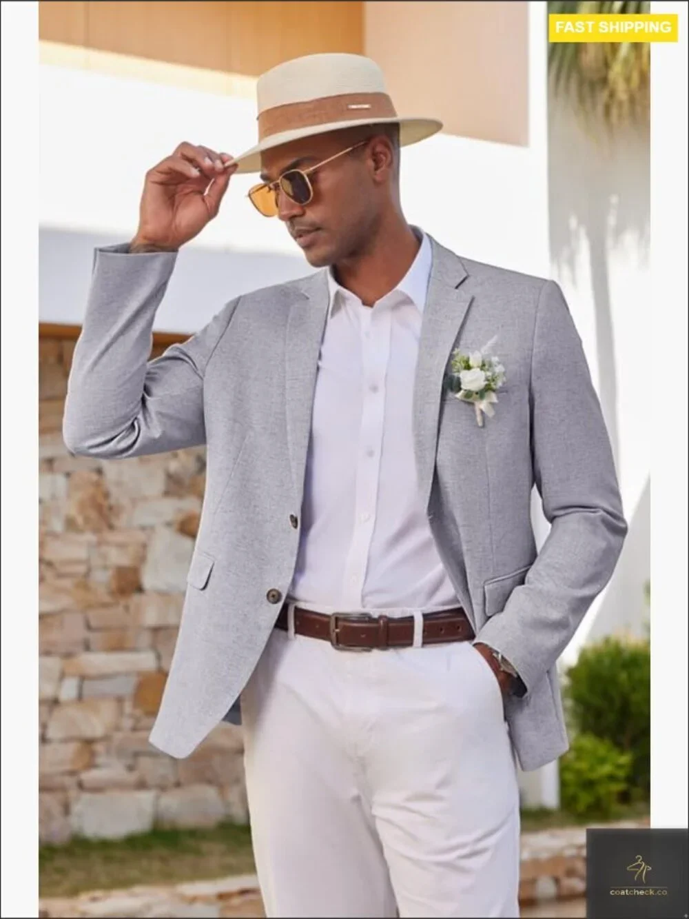 Lightweight Linen Blazer Sport Coat Classic Tailored Fit Business Casual